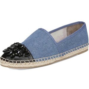 Circus by Sam Edelman Blue and Black Beaded Espadrilles
